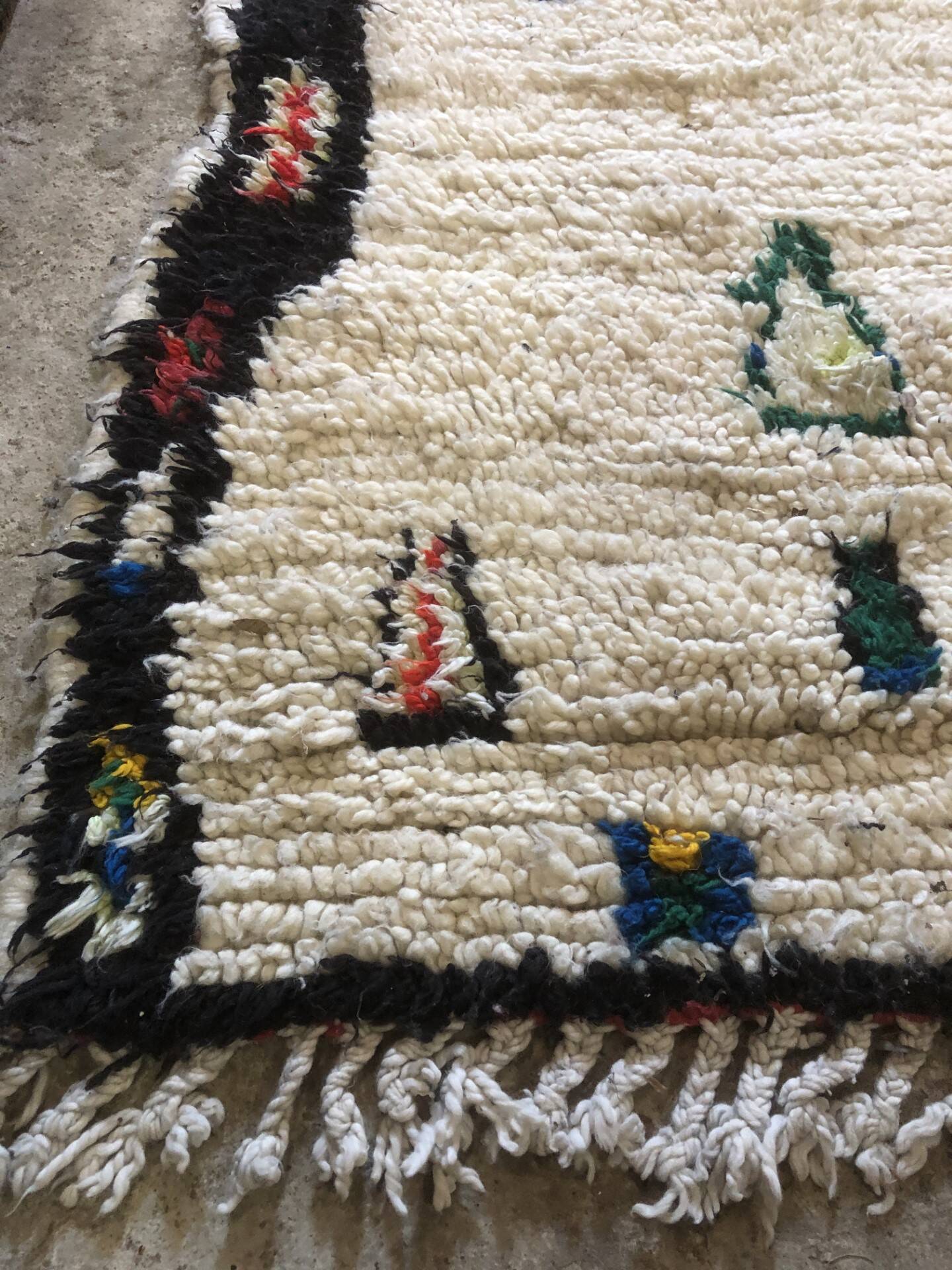 Handmade Berber rug, 100% wool, unique piece