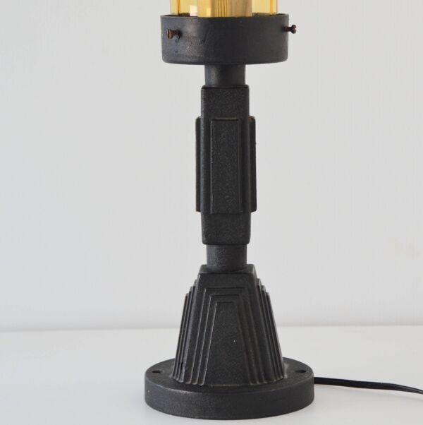 Ancienne lampe Art Déco fer forgé 1920 vintage