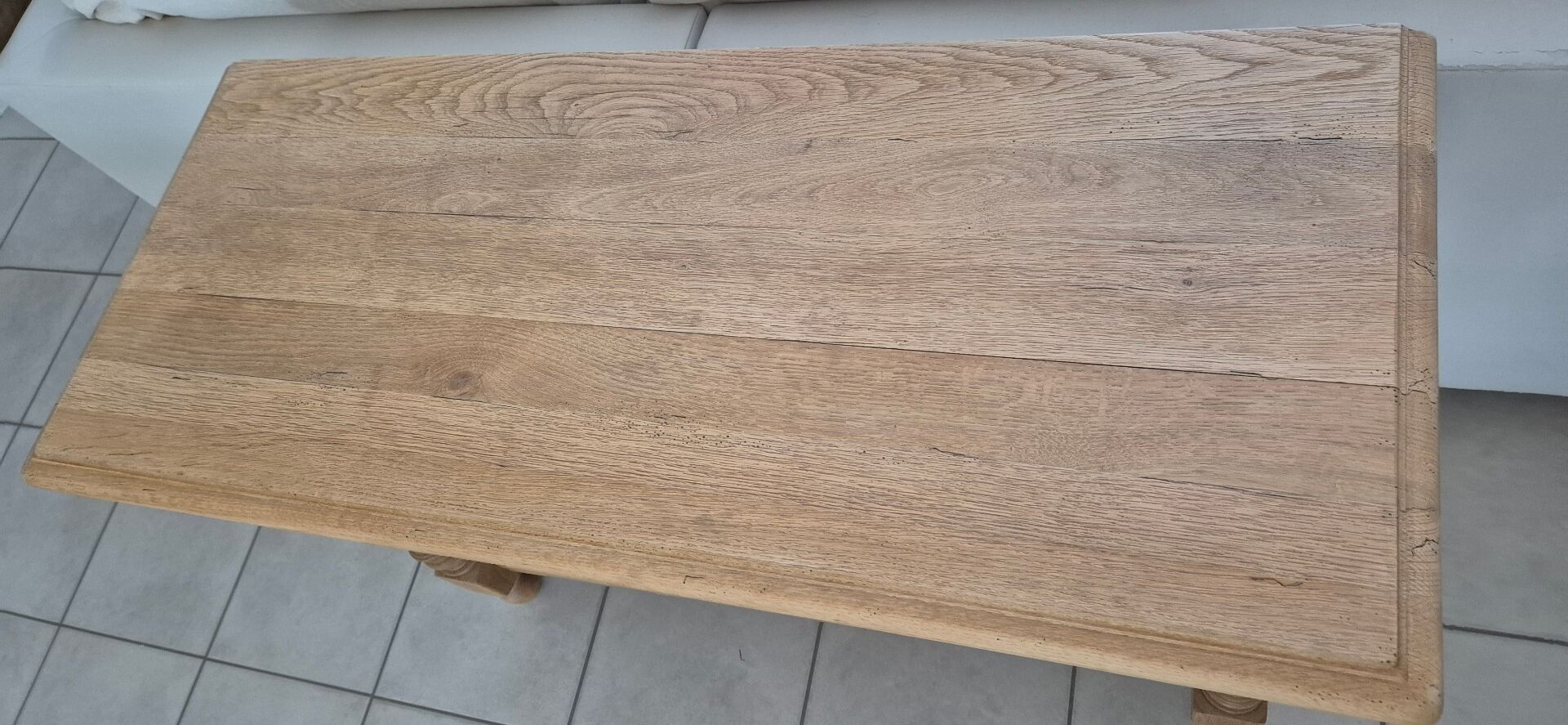 Old console in solid oak