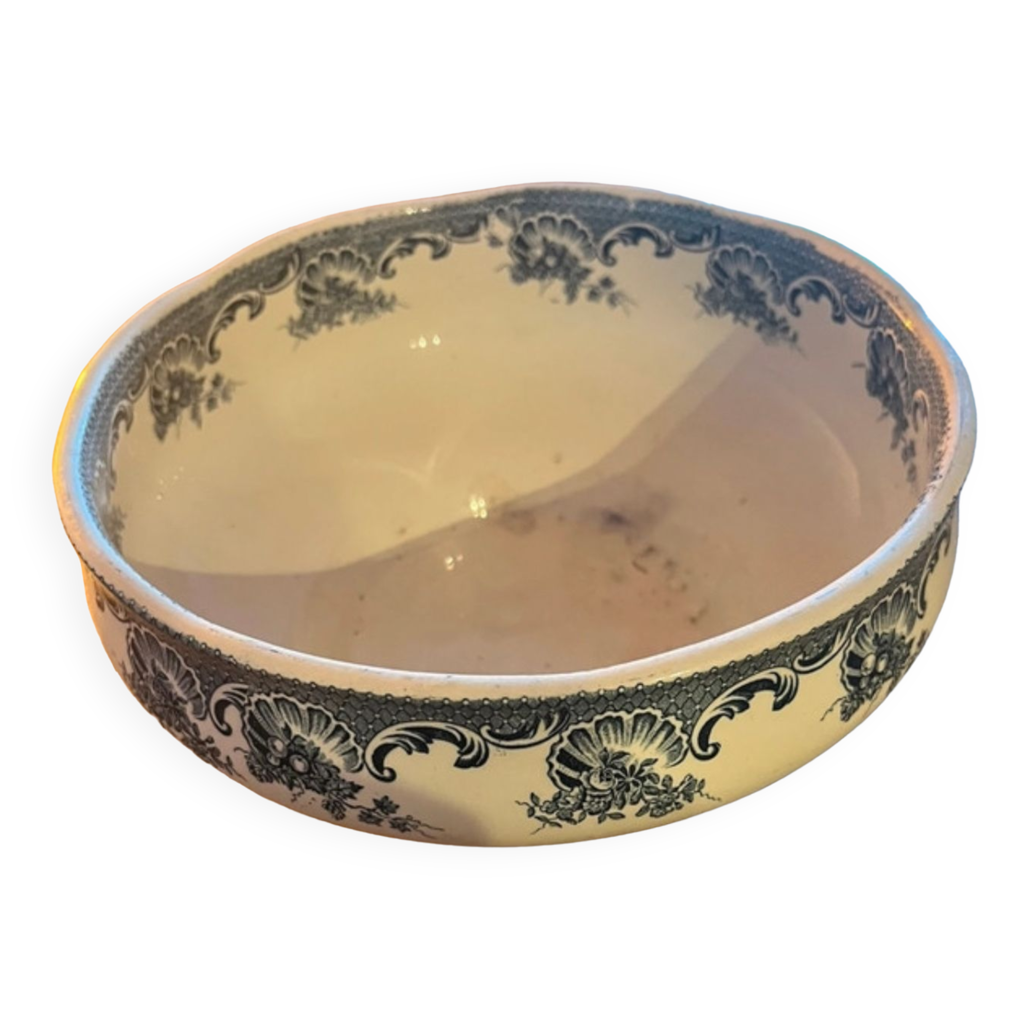 Salad bowl in Iron Earth Moulin des Loups model La Vallière