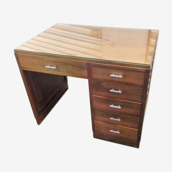 Bureau ancien années 60-70 en bois massif