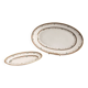 Lot 2 Plat Ovale Porcelaine Limoges Harreau Bord Godronné Style Néo Classiq