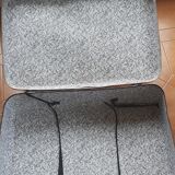 Vintage suitcase covered with scottish fabrics