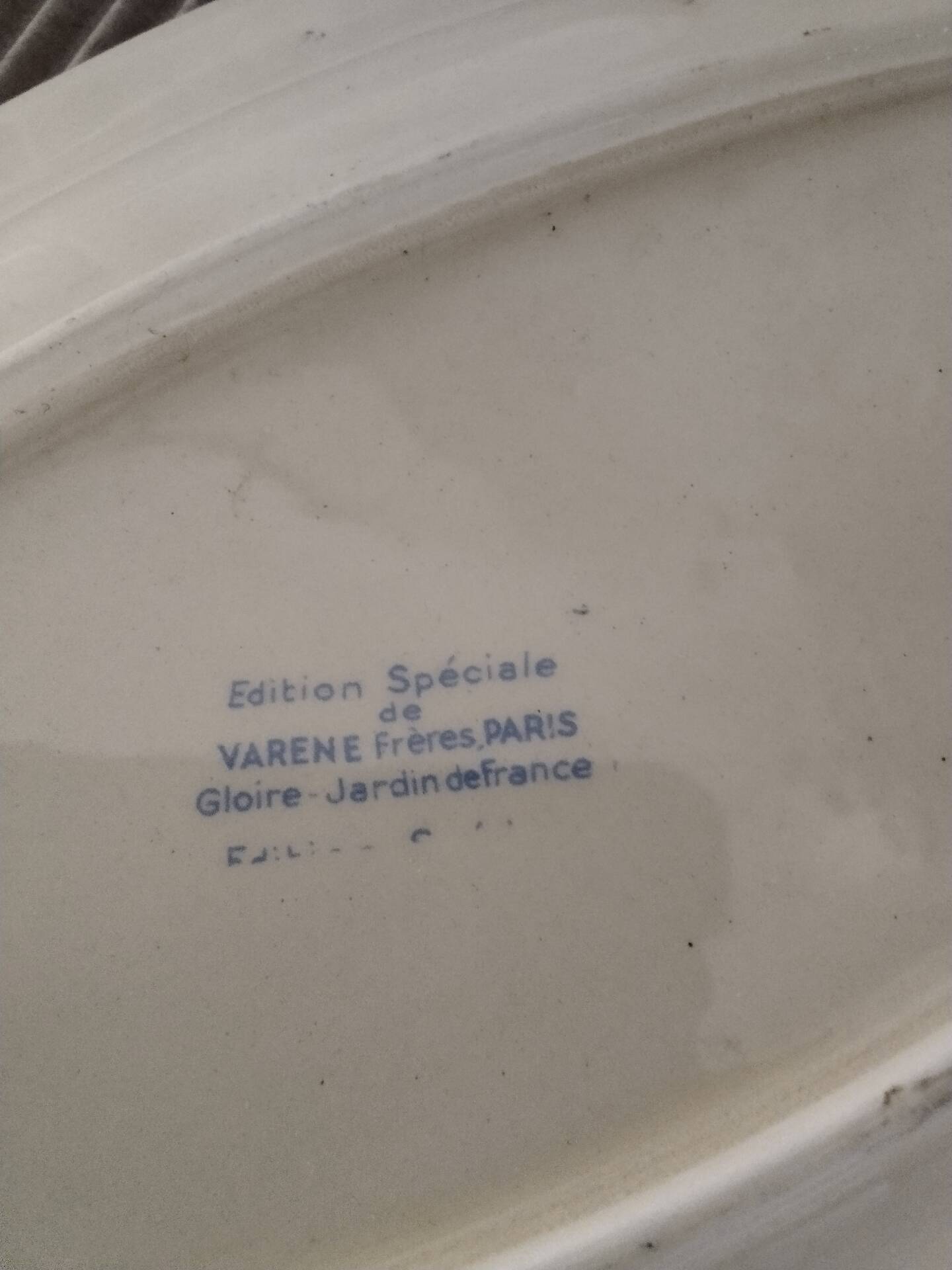 vintage tableware Varene Frères Paris - Garden of France