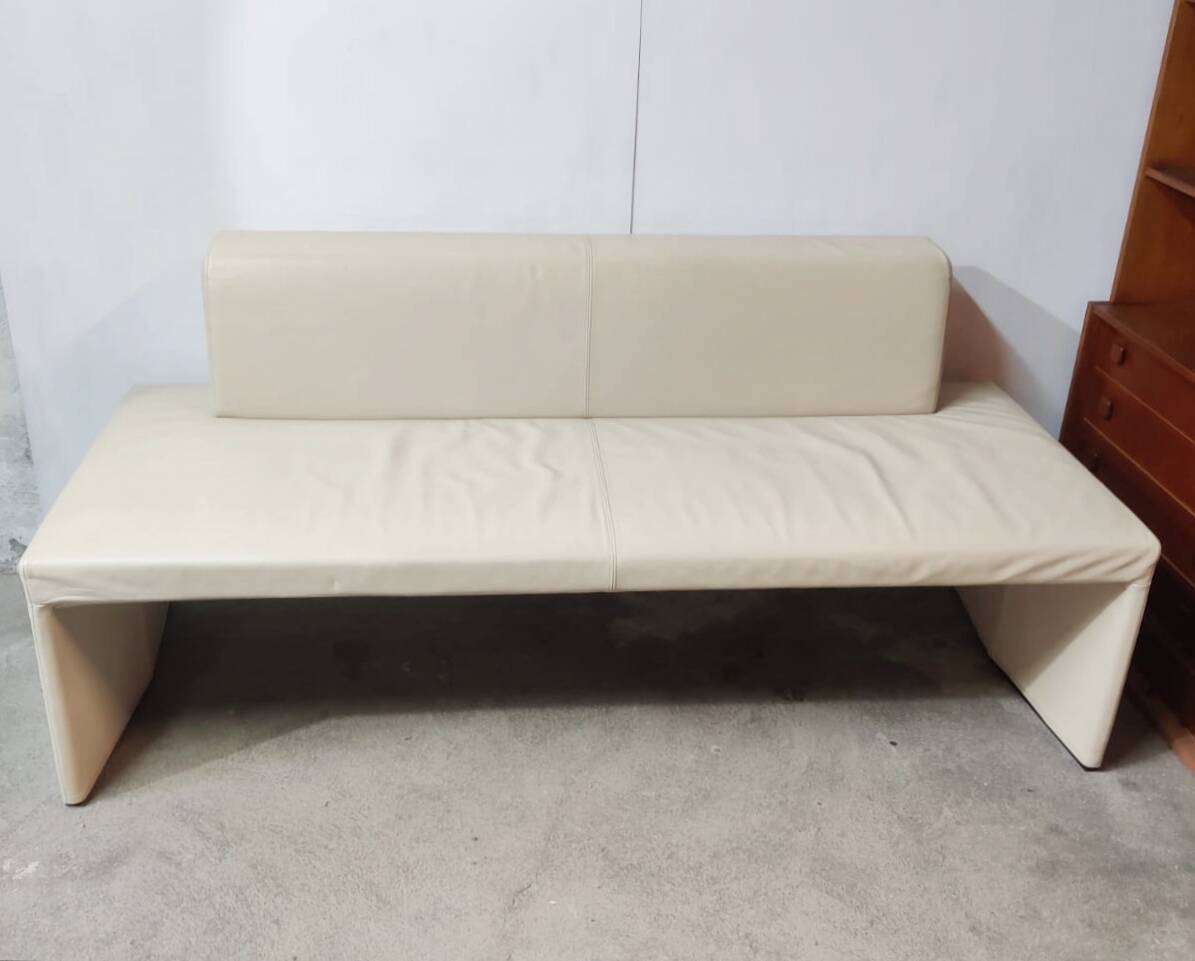 Walter Knoll leather bench seat
