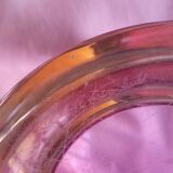 Art Deco style pedestal centrepiece in thick crystal from Val Saint Lambert, 1970s.