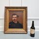 Peinture à l’huile antique de gentleman vers 1890