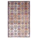 Tapis vintage turc Oushak fait main en laine et coton marron