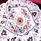 Handcrafted enameled ceramic candle holder signed vintage Rouen style decor