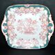 Square porcelain plate Sarreguemines model Minton 215 with Japonese decoration.