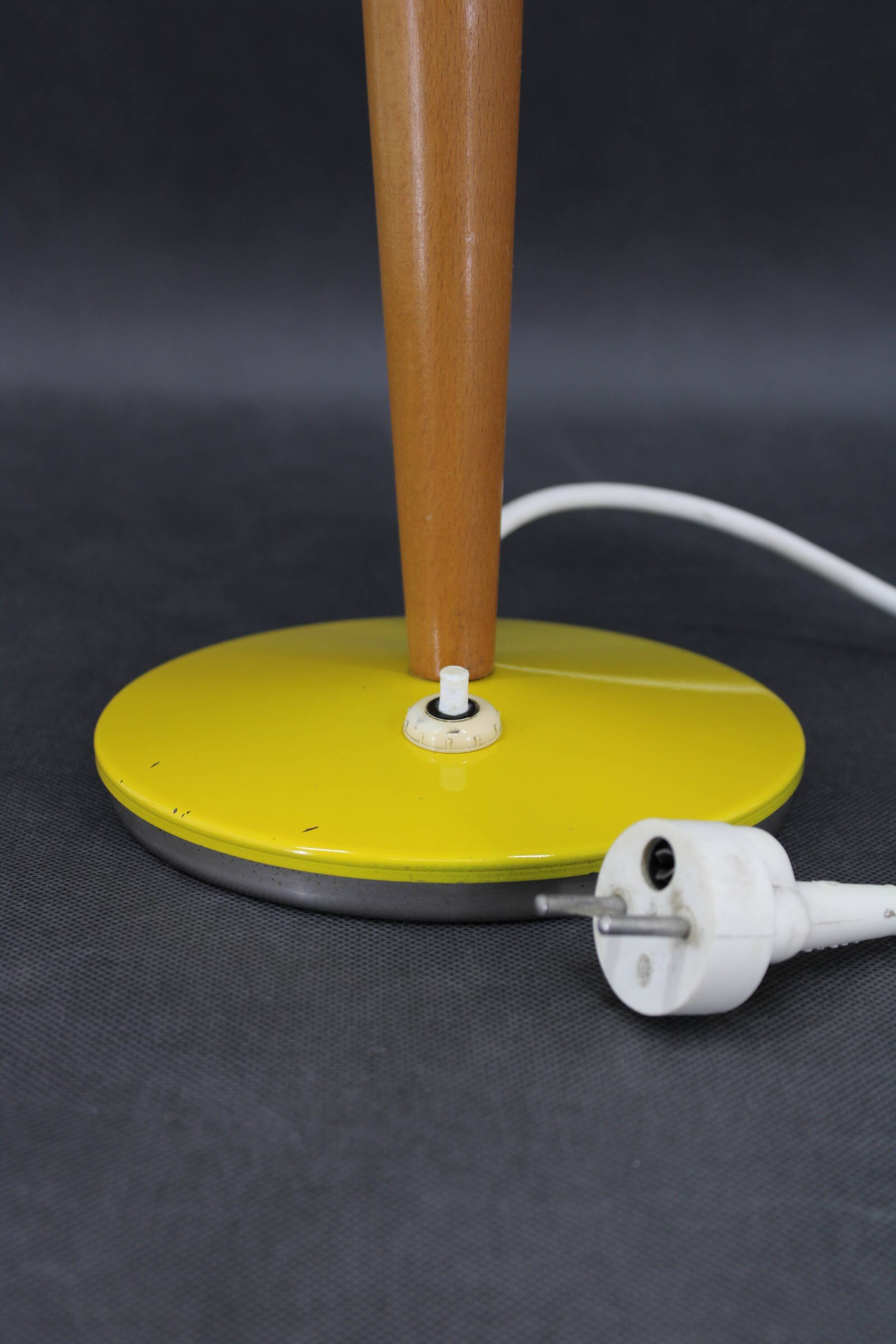 1970s Yellow Table Lamp by Kamenicky Senov , Czechoslovakia