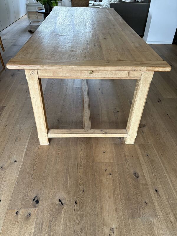 Ancienne table de ferme en chêne massif