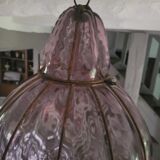 Blown glass ball chandelier