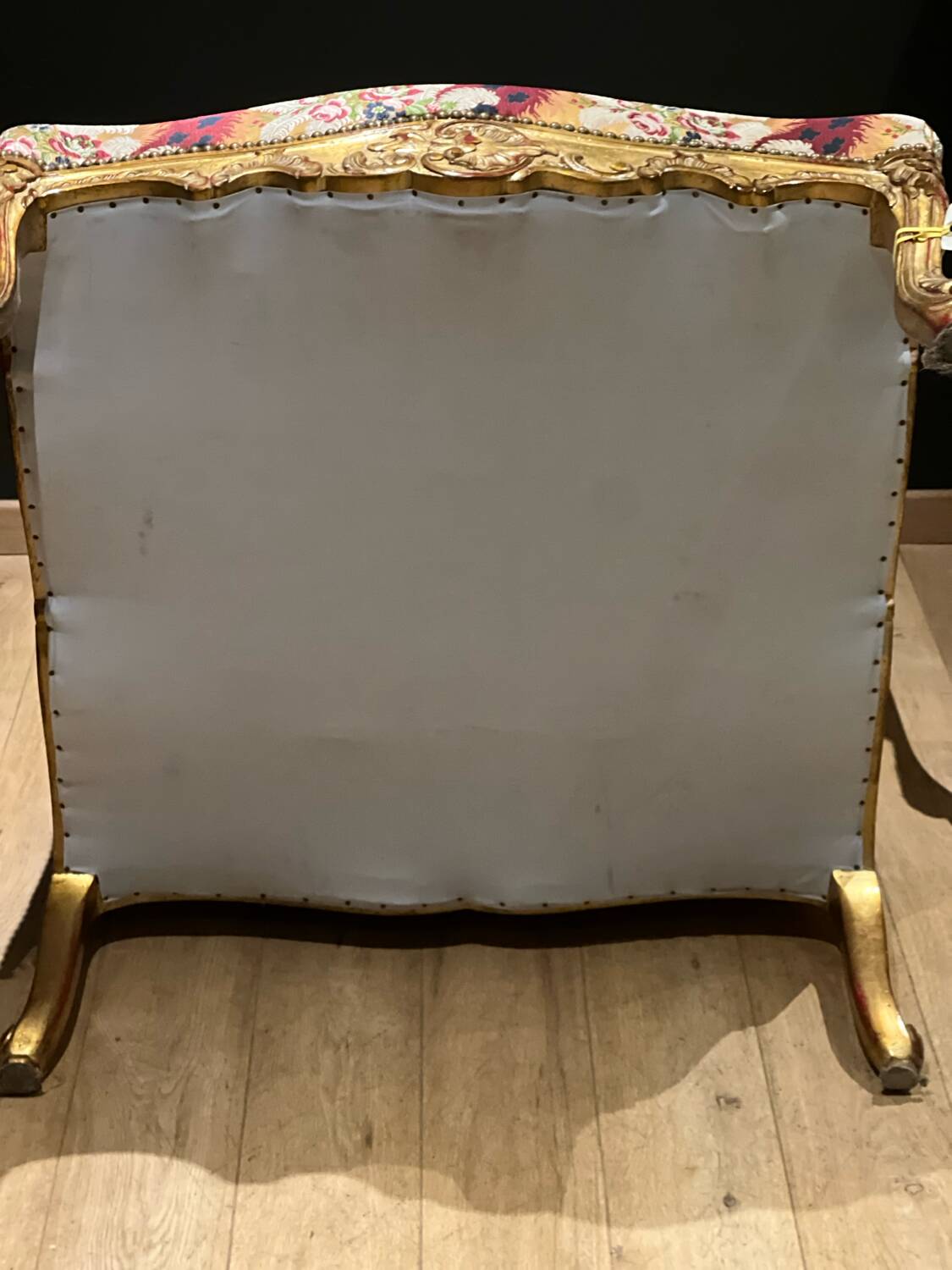 Pair of gilded armchairs