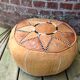 Leather pouf