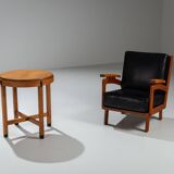 Art Deco Amsterdamse School round sidetable