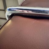 Early production LC2 leather 3-seater sofa by Le Corbusier Cassina 1970s