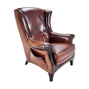 fauteuil club en cuir, années 1970