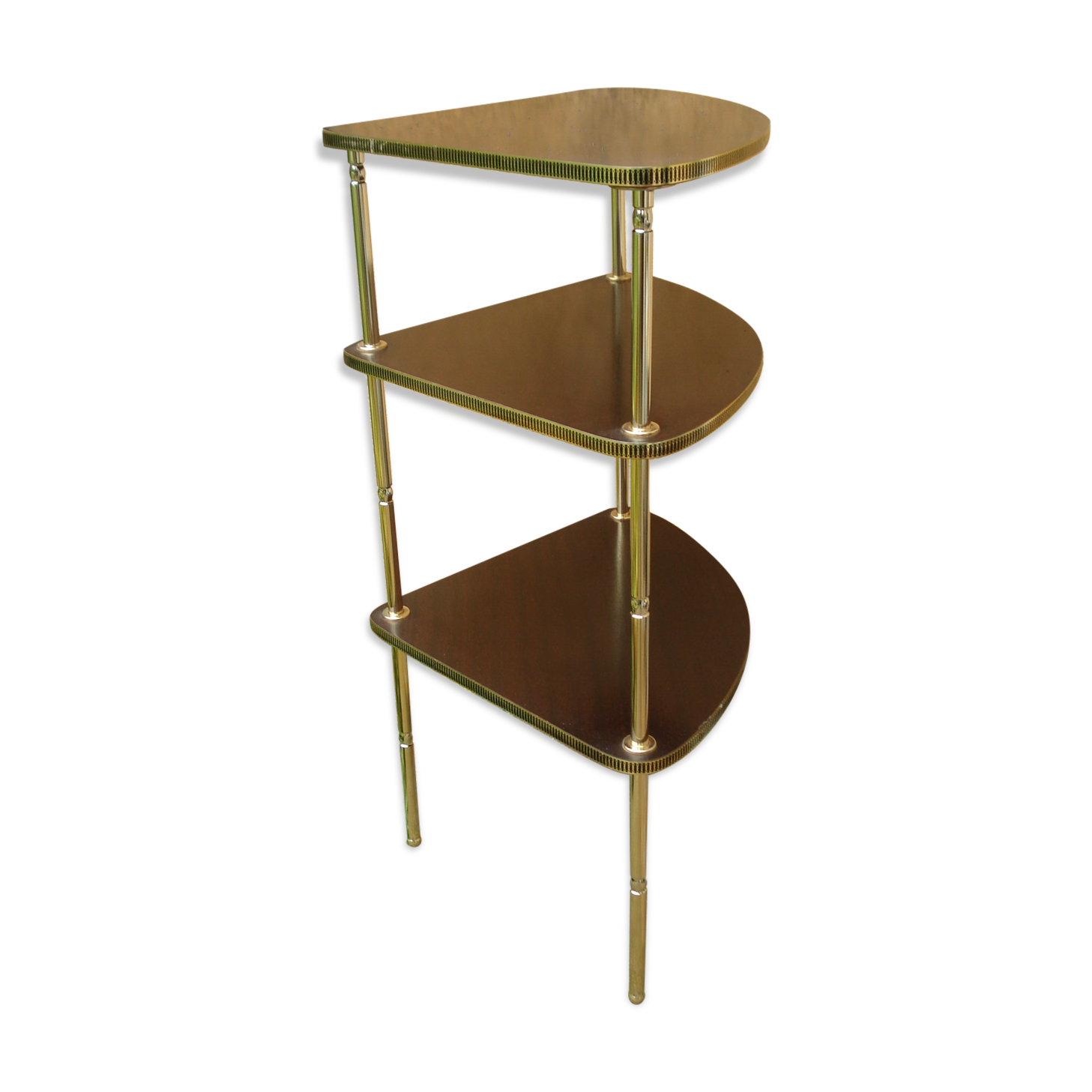 Vintage corner shelf 1960 formica 3 trays