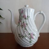 Théière chocolatière porcelaine Limoges Haviland - Sylvie roses - Tors