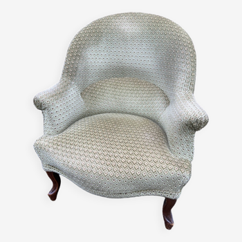 Vintage Crapaud Lounge Velvet fireside chair 1930s