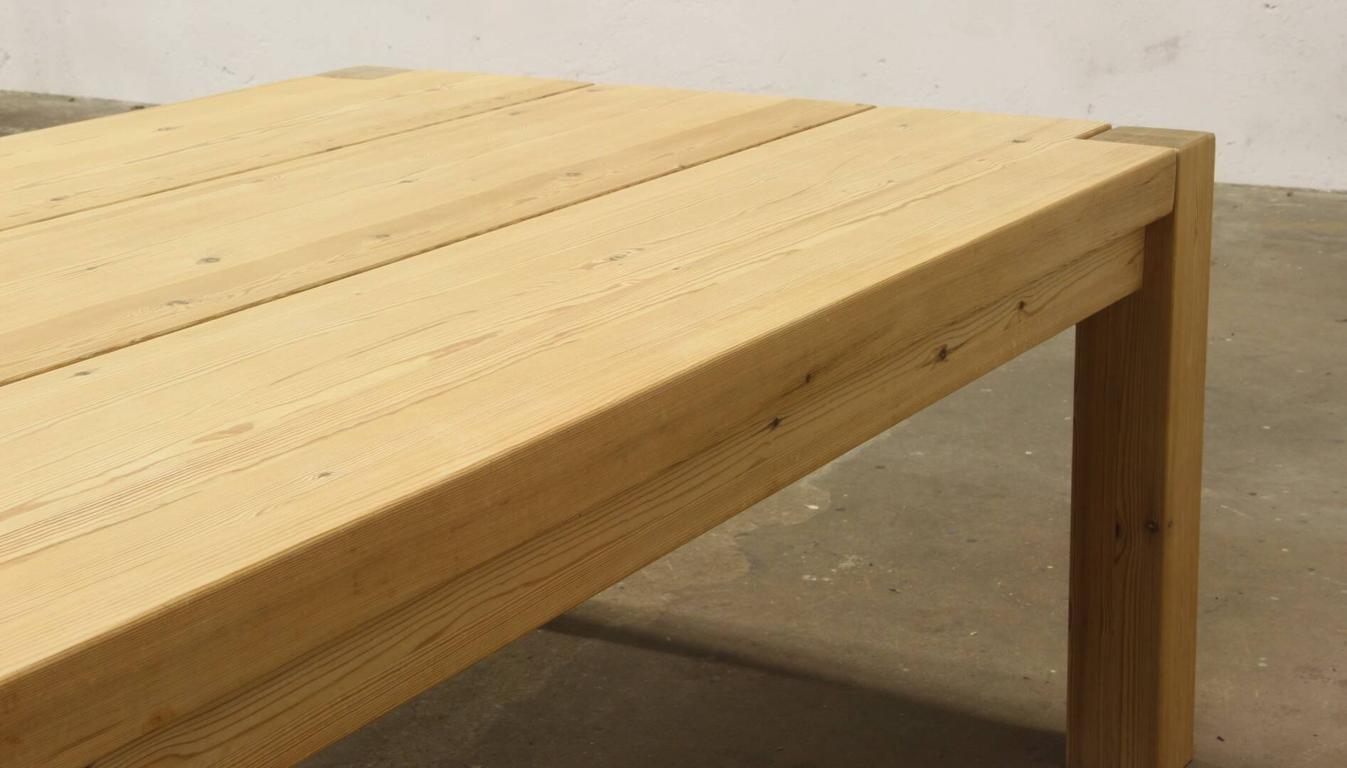 Danish Solid Pine Wood Coffee Table from the 1970s/80s