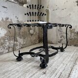 Table basse des années 80 style brutaliste