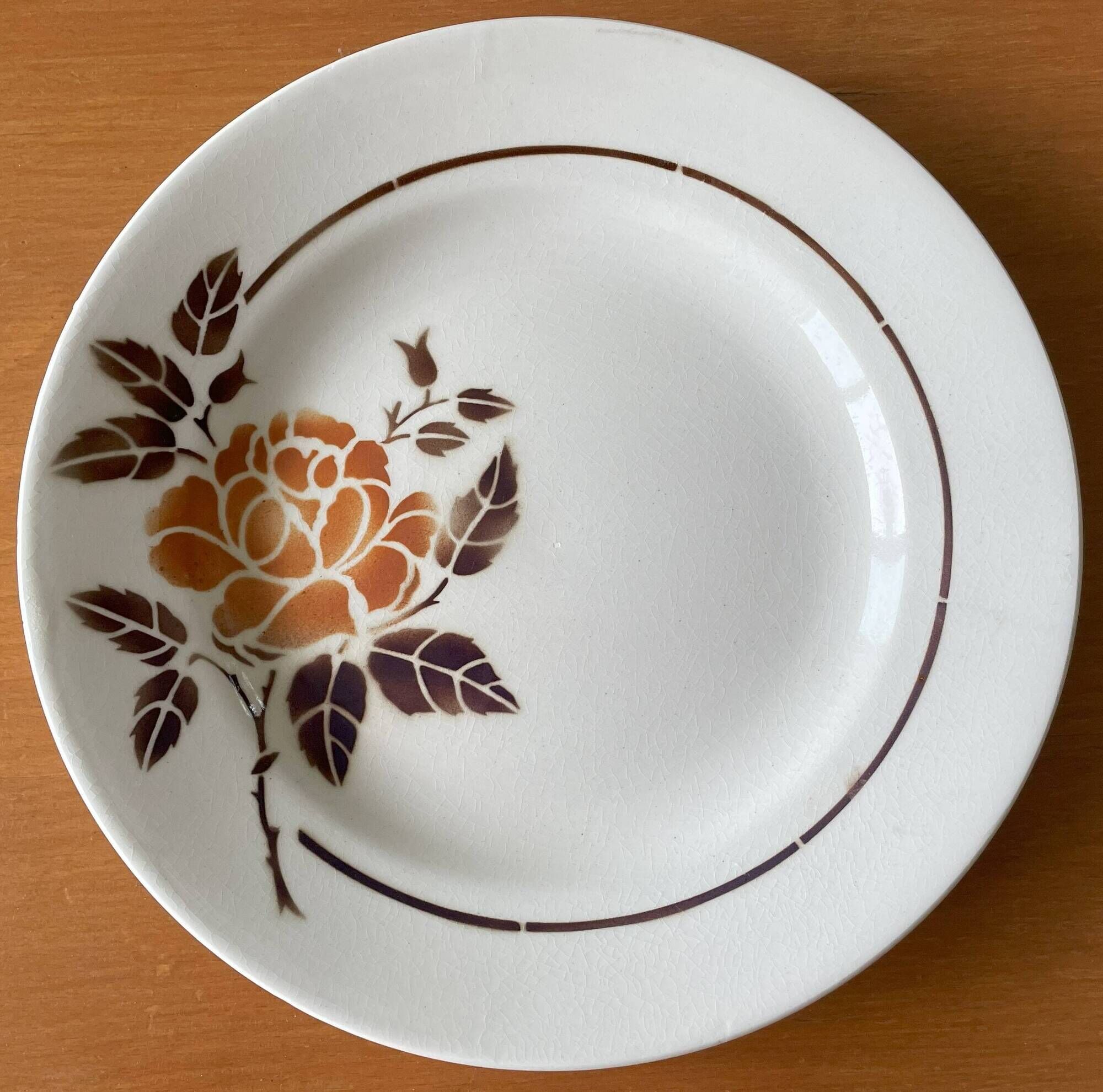 6 old earthenware plates from Saint-Amand (North)