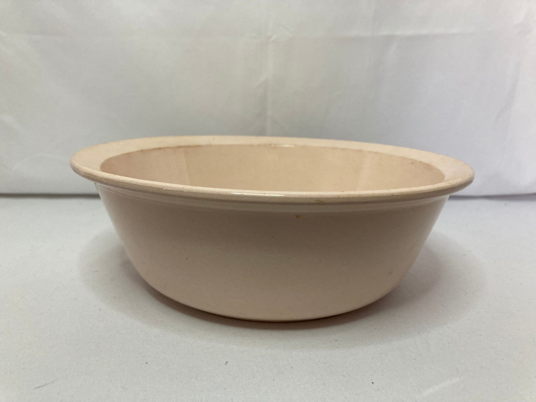 Old salad bowl dish earthenware Digoin floral decoration early twentieth century