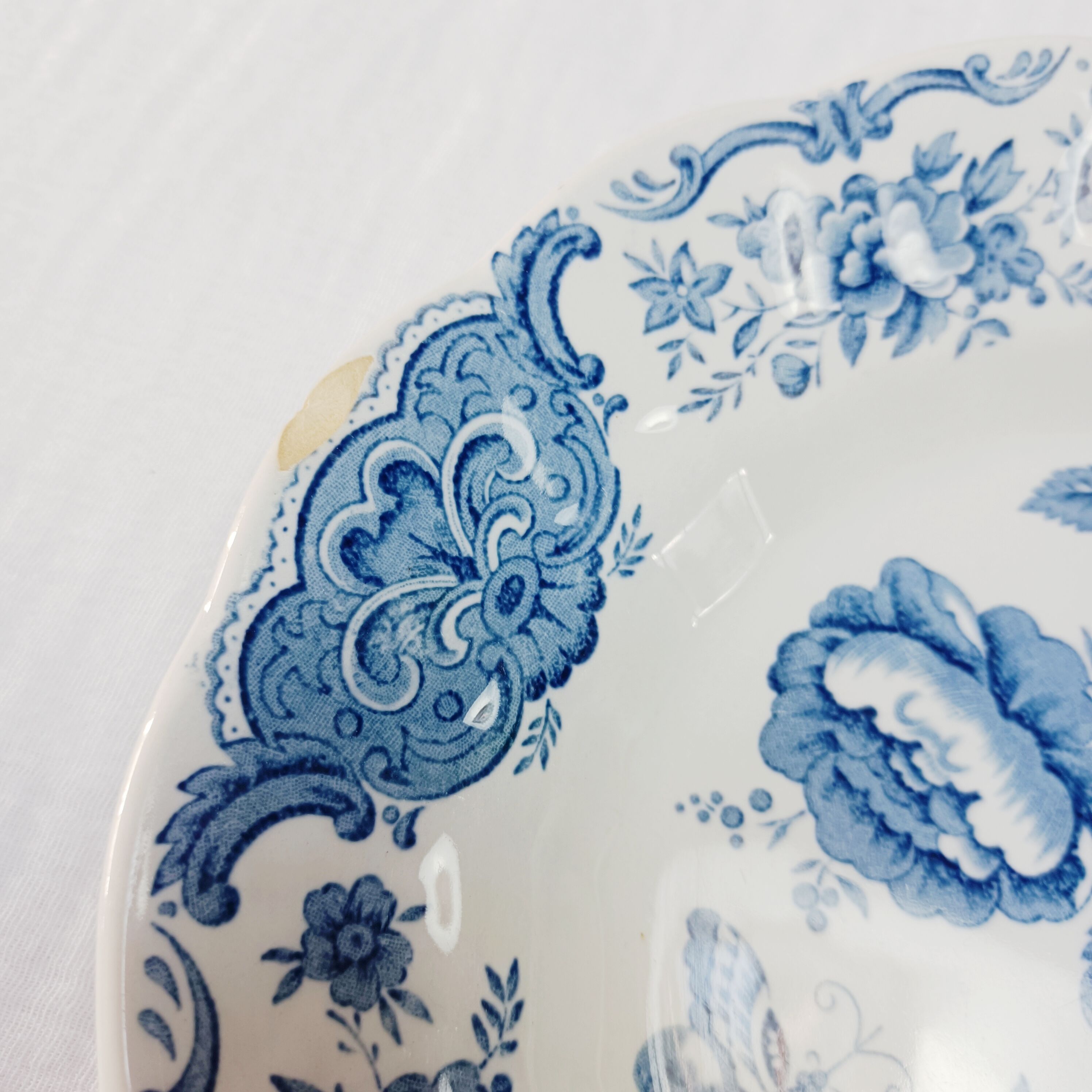 Ridgway Staffordshire oval flat, Windsor blue