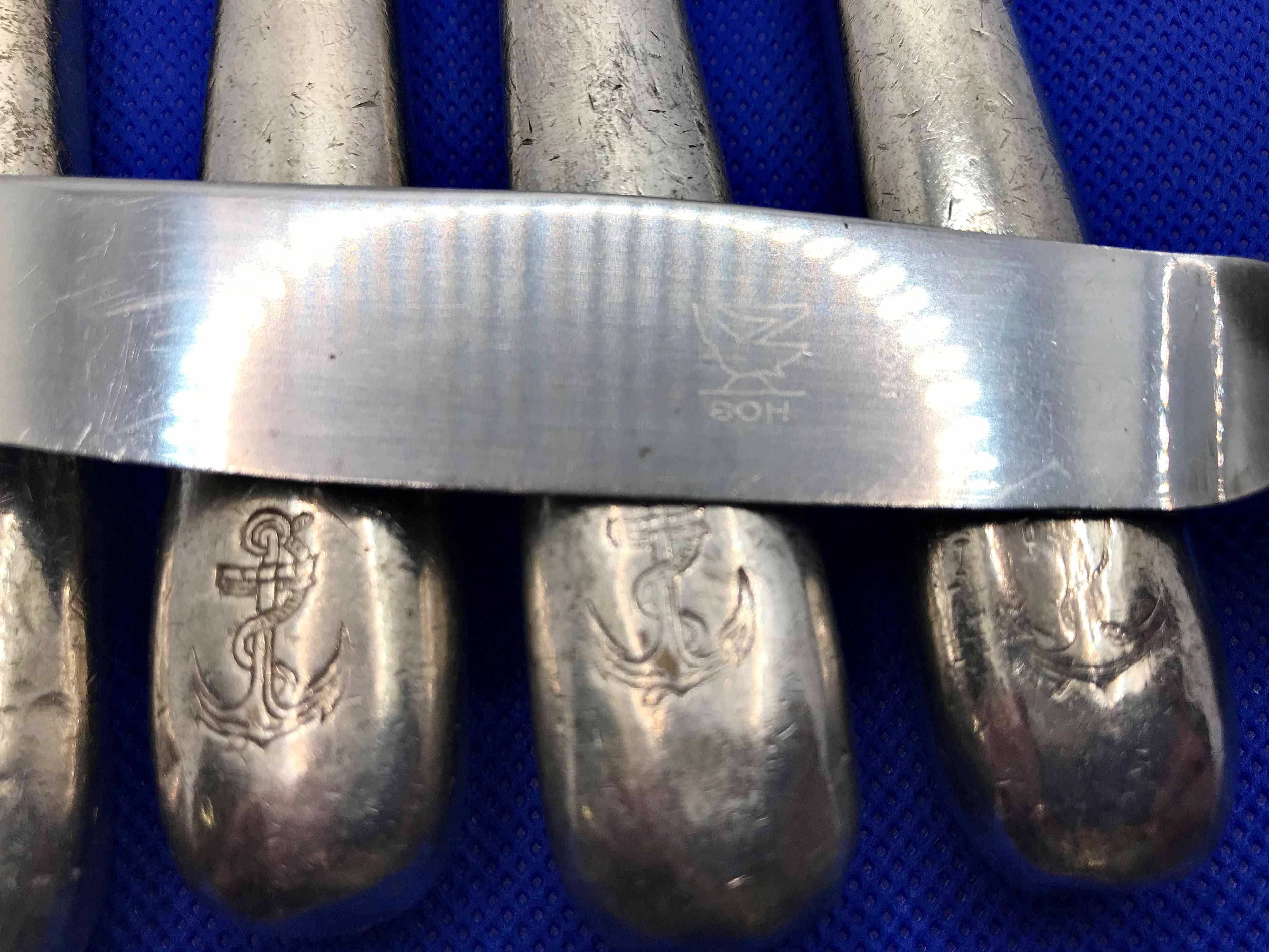 Set of 6 small silver-plated navy knives soh