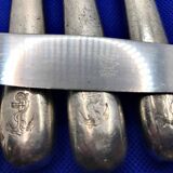 Set of 6 small silver-plated navy knives soh