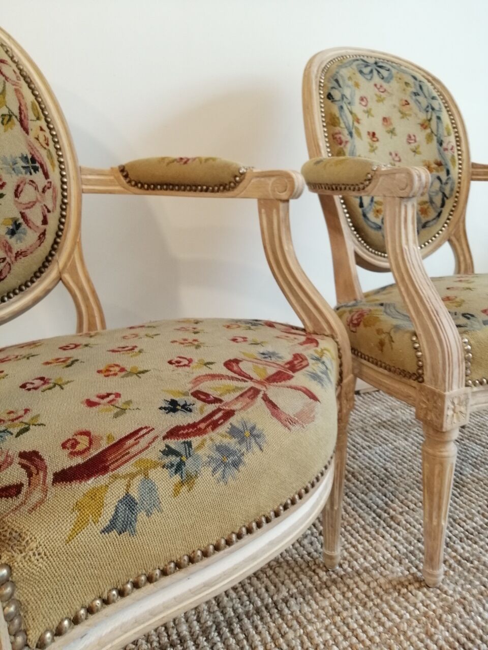 Pair of Louis XVI period armchairs