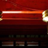 Pair of Danish brass ceiling lights model T742, Hans Agne Jakobson 1960.