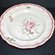 Flowered plate decoration street lamp old Strasbourg in faience signed KG Lunéville