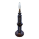 Art deco turned wood lamp