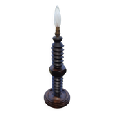 Lampe bois tourné art déco