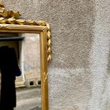 Louis XVI style mirror in gilded wood 176x109cm