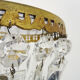 Old ceiling lamp crown, half basket glass grapevines, style Louis XVI