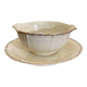 Saucière Limoges A. Lanternier 1911 liseré or et bleu