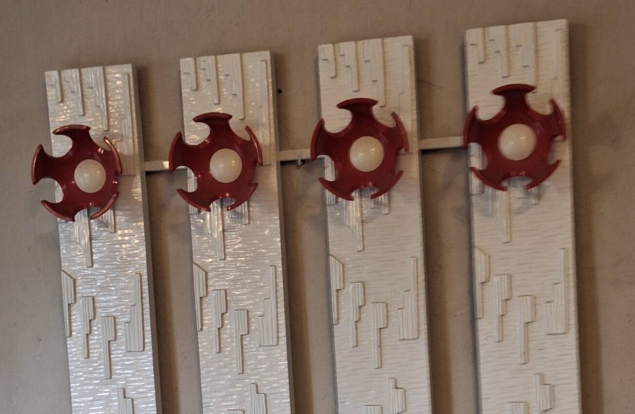 Schönbuch mid century wall mount coat and hat rack, 1970s