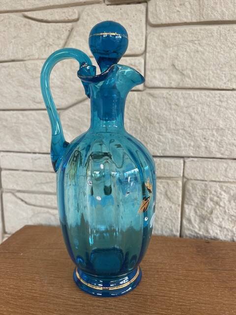 Early century blown glass carafe.