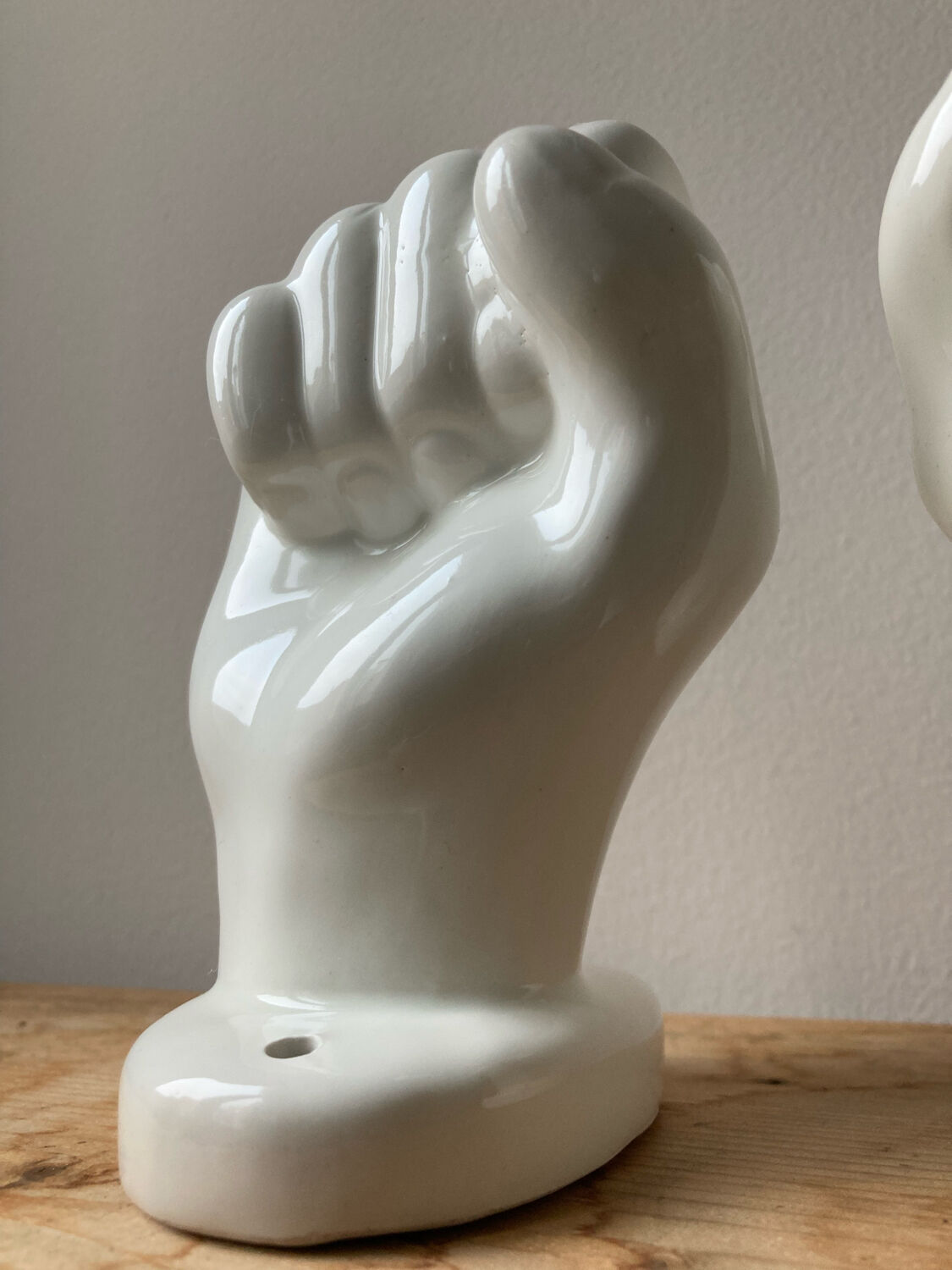 Vintage ceramic hand pair