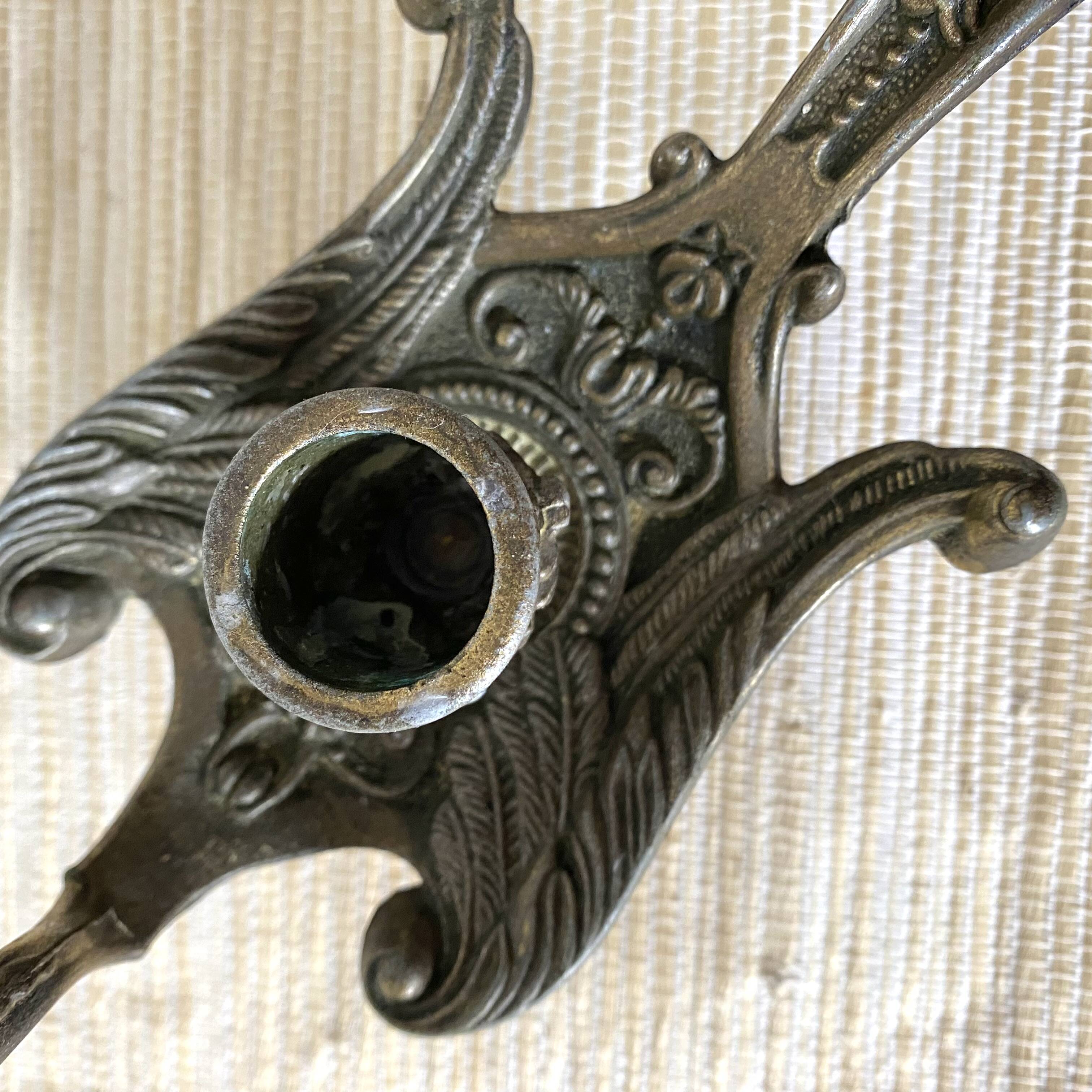 Brass bird candle holder