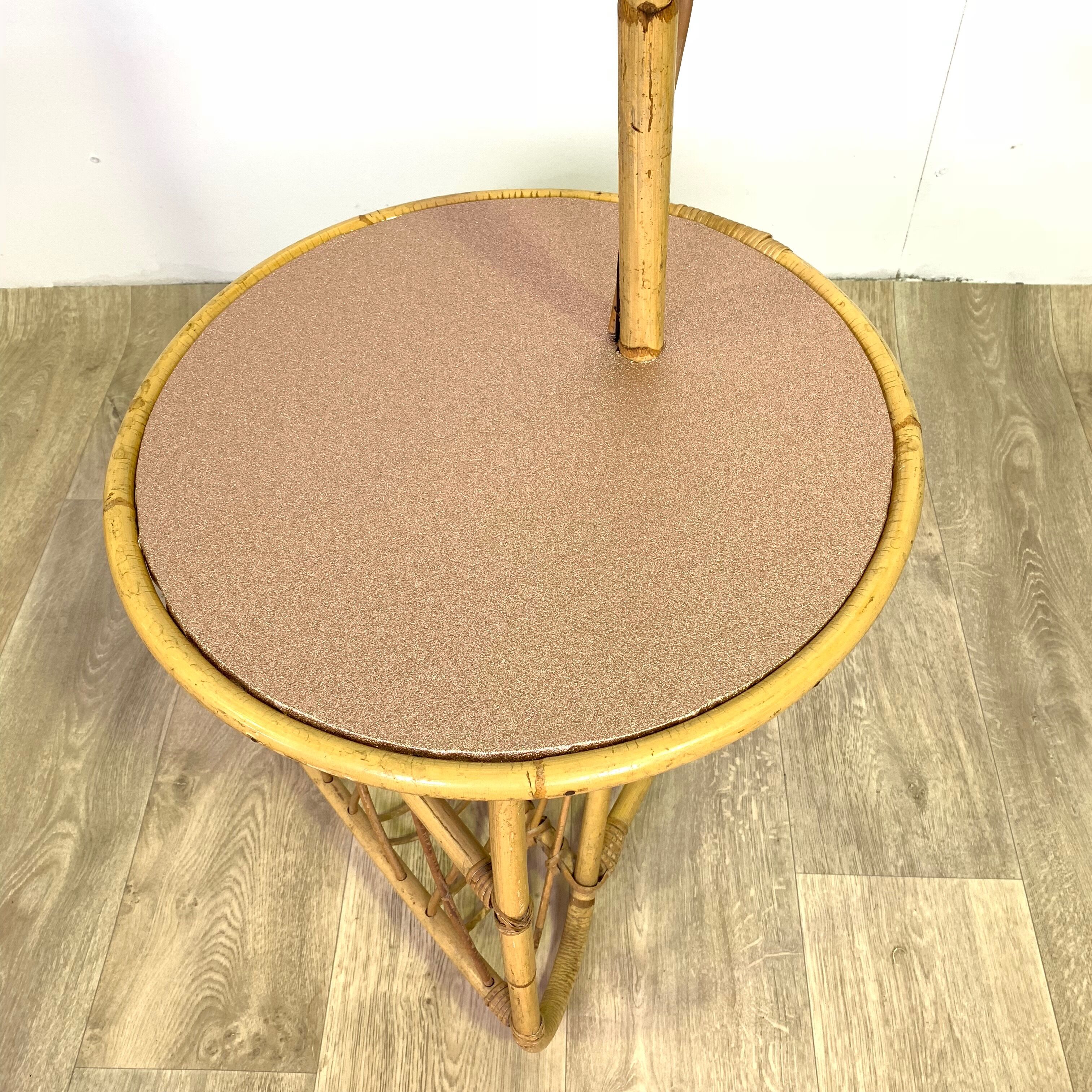 Floor lamp shelf and door magazine rattan