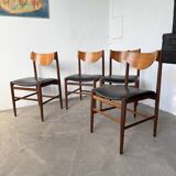 Set of 4 Italian chairs by Gianfranco Frattini.