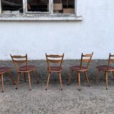 Bistro chair vintage Scandinavian brasserie colorful galette - 1950 1960