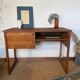 Vintage desk sled legs oak veneer