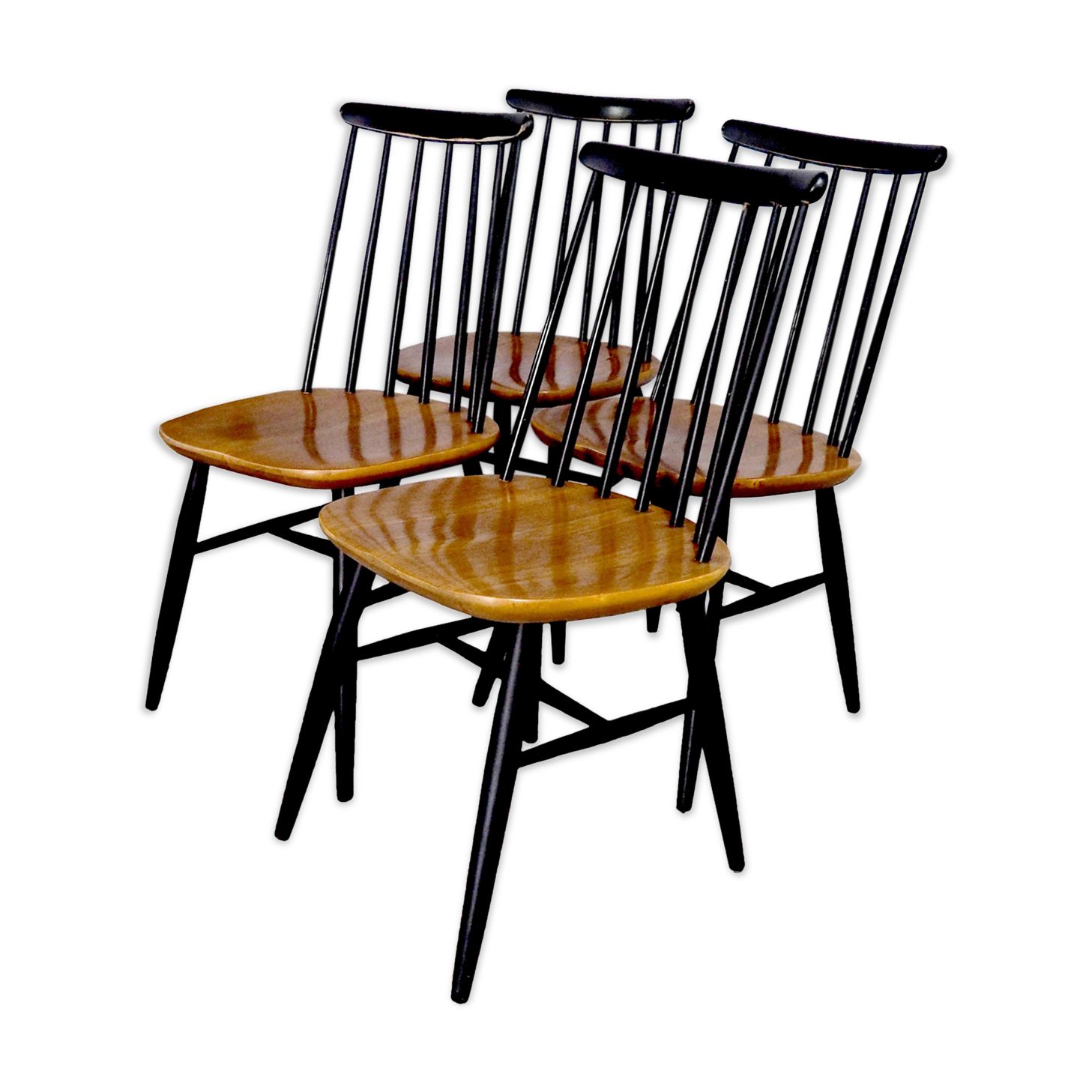 Series of 4 Scandinavian chairs
