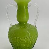 Vintage Opalina Fiorantina glass vase